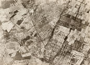 (AERIAL VIEWS--NEW YORK CITY) A partial album with 82 large-format and in-depth survey views entitled Sectional Aerial Map of the City